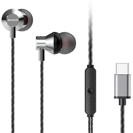 Aiwa ESTM-50USB-C/SL Auriculares Intrauditivos USB Tipo C Plata